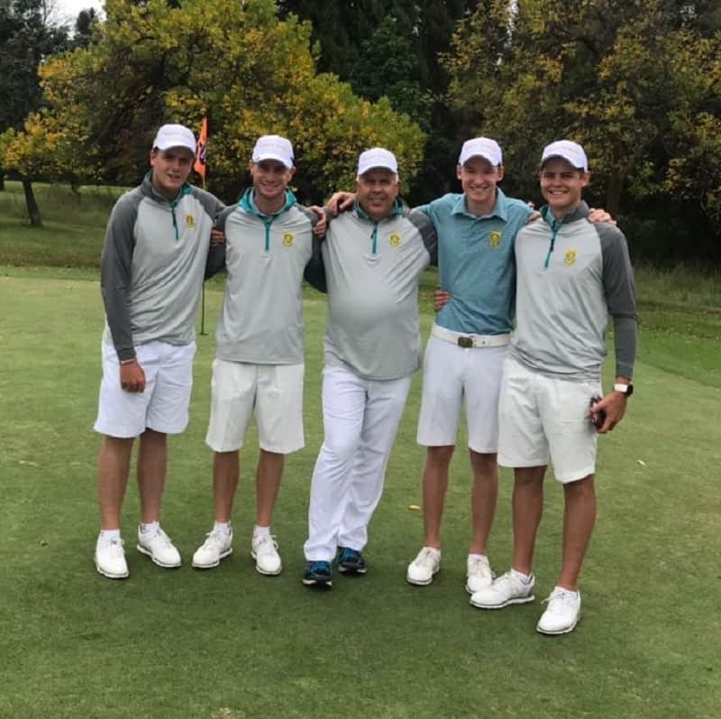 Woo-Ju Son (with trophy) with Steven le Roux