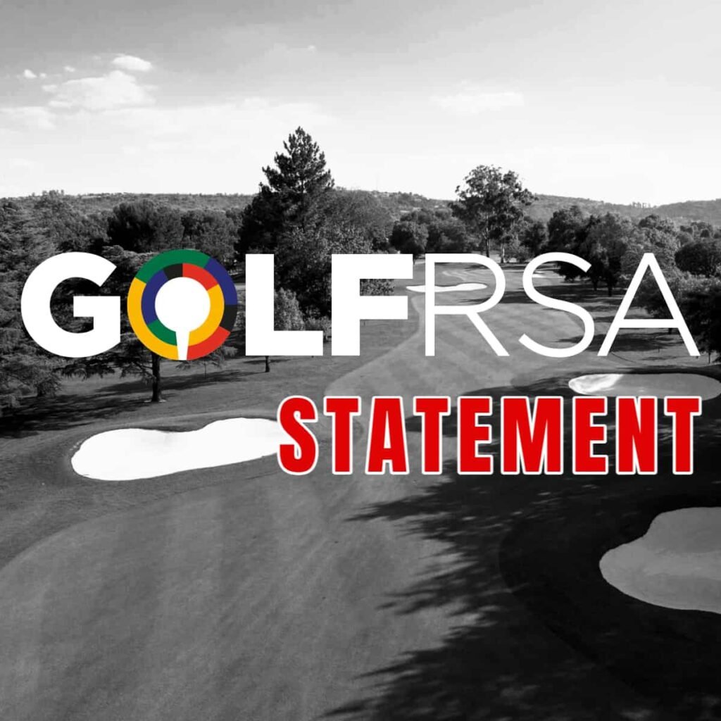 Golf RSA | Statement from GolfRSA: Adjusted Alert Level status update